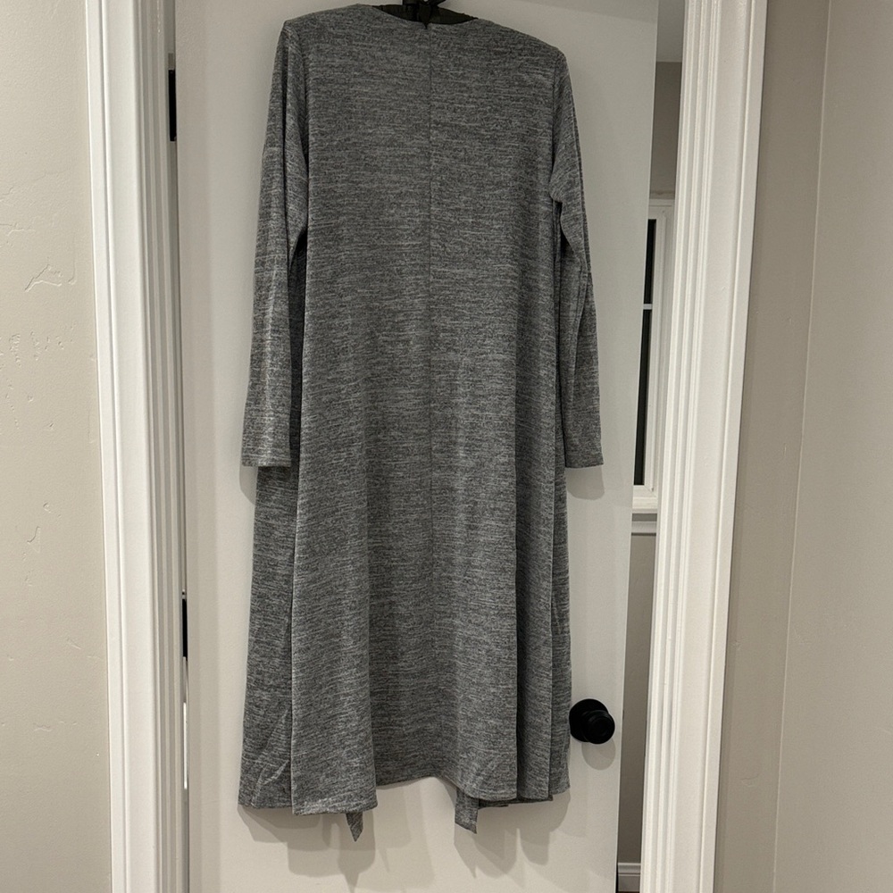 LULAROE Gray Long Open Cardigan duster - Picture 3 of 3